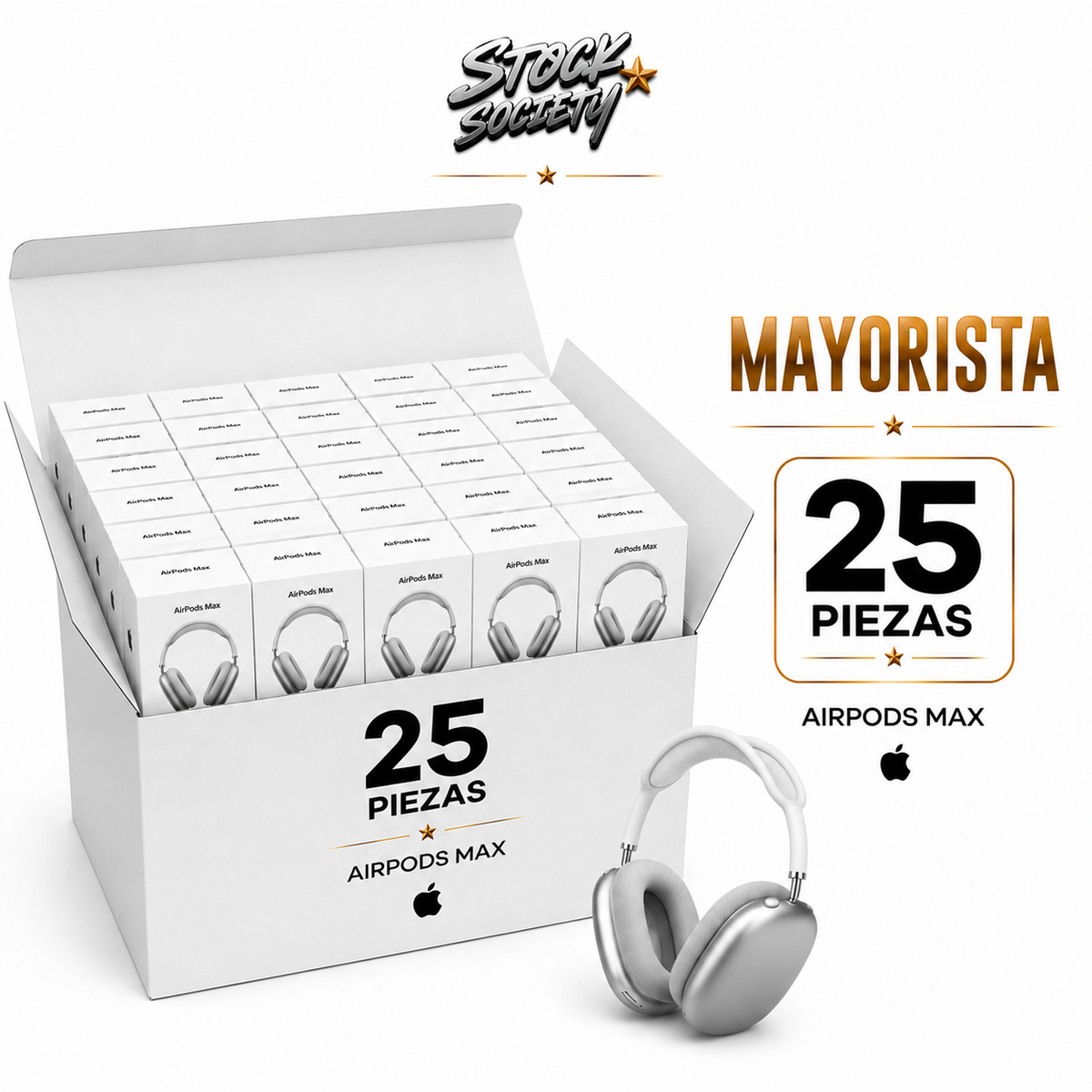AirPods Max Paquete Mayorista 25 piezas