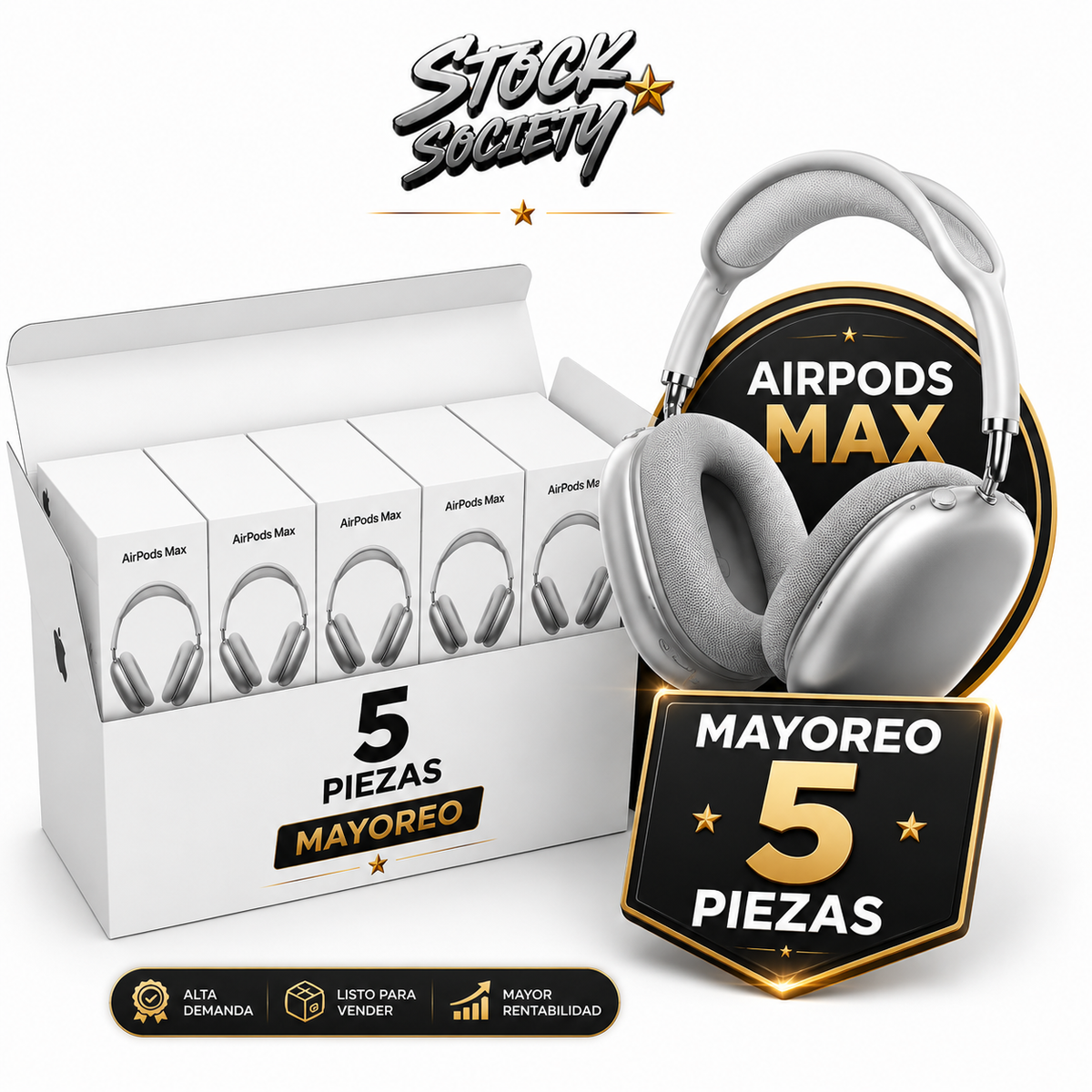 AirPods Max Mayoreo 5 Piezas