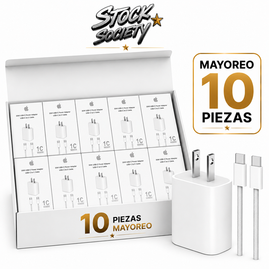 Paquete Mayoreo 10 Piezas Cargador 35W Tipo C