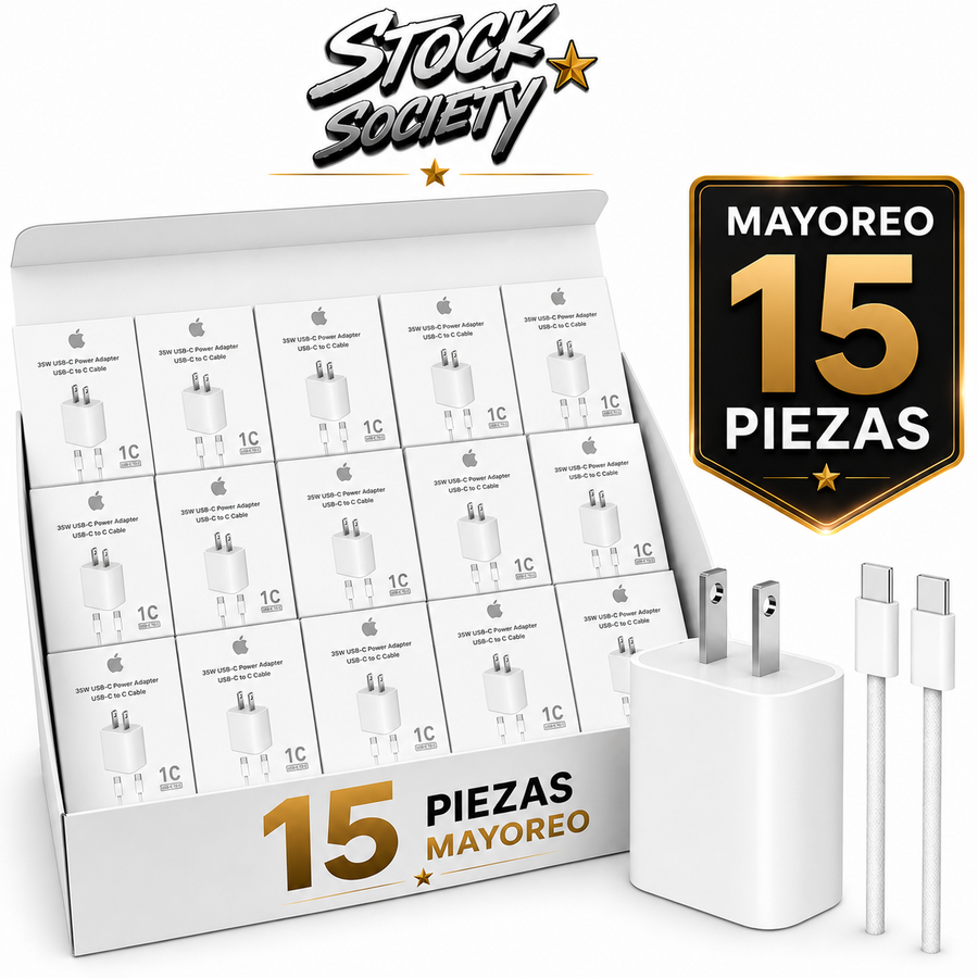 Paquete Mayoreo 15 Piezas Cargador 35W Tipo C