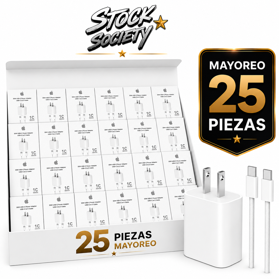 Paquete Mayoreo 25 Piezas Cargador Tipo C 35W