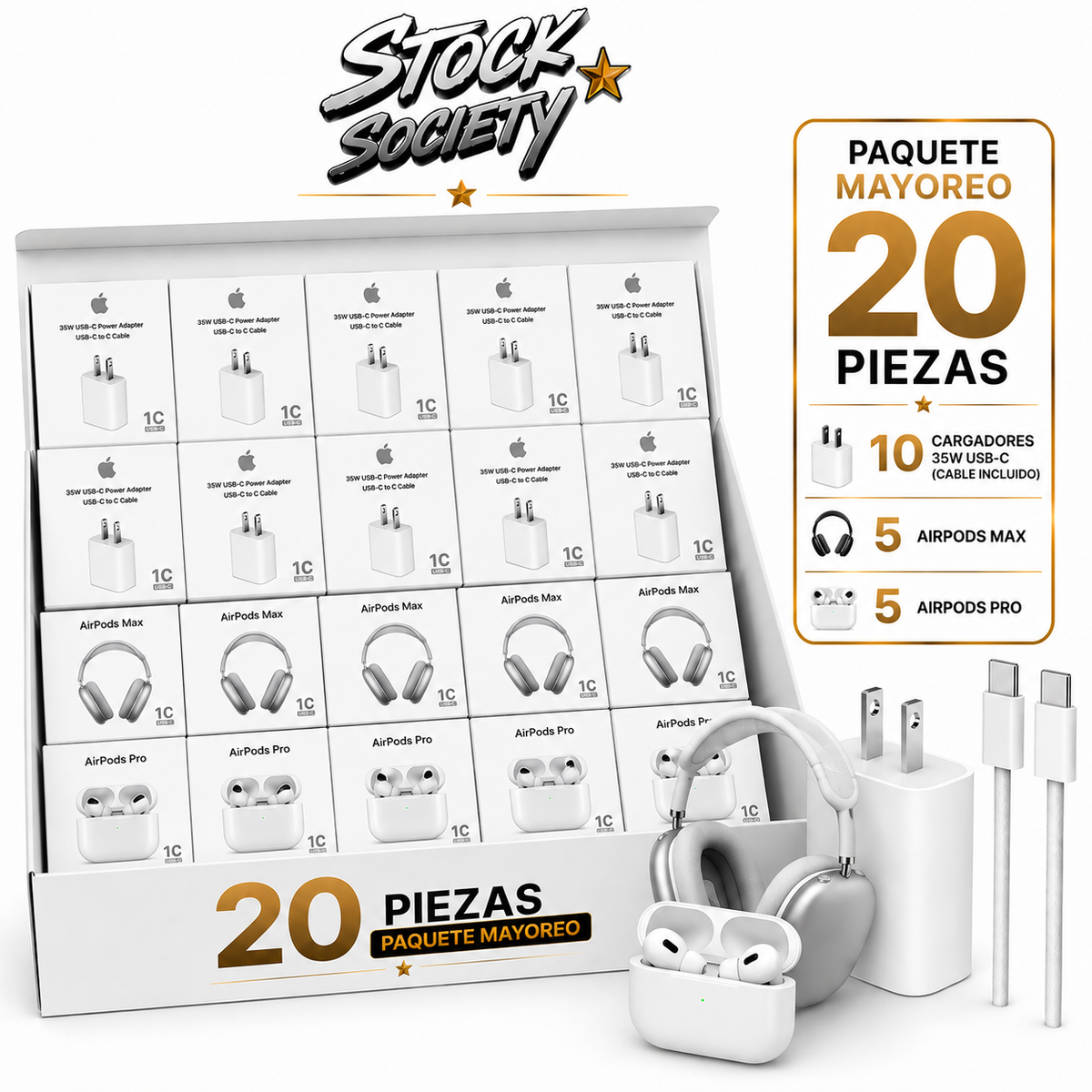 Paquete Mayorista 20 Piezas Surtido